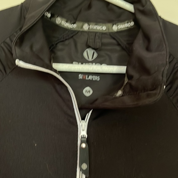 SUN ice black t zip long sleeve top size medium - Picture 9 of 16